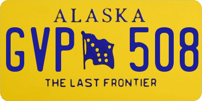 AK license plate GVP508
