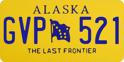 AK license plate GVP521