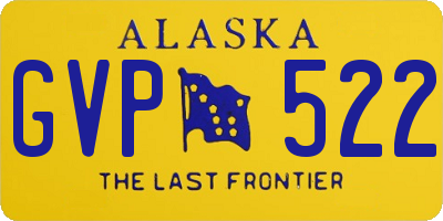 AK license plate GVP522
