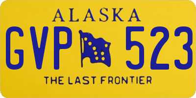 AK license plate GVP523