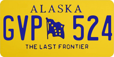 AK license plate GVP524
