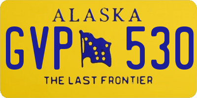 AK license plate GVP530