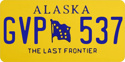 AK license plate GVP537