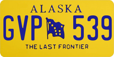 AK license plate GVP539