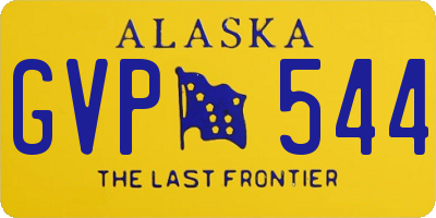 AK license plate GVP544