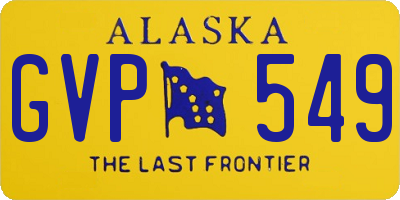 AK license plate GVP549