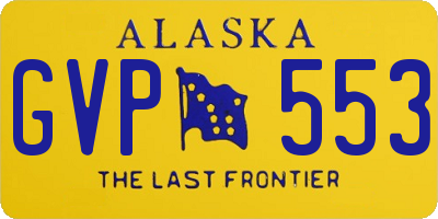 AK license plate GVP553