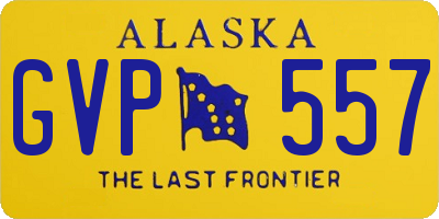 AK license plate GVP557