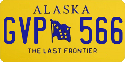 AK license plate GVP566