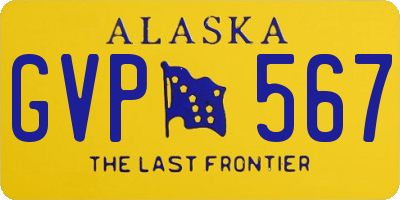 AK license plate GVP567