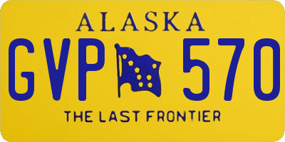 AK license plate GVP570