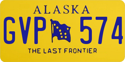 AK license plate GVP574