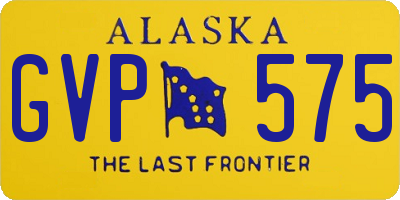 AK license plate GVP575