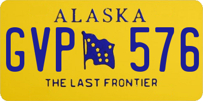 AK license plate GVP576