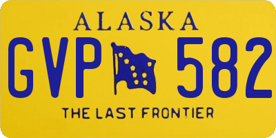 AK license plate GVP582