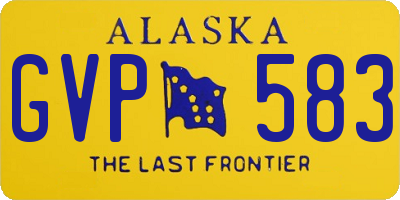AK license plate GVP583
