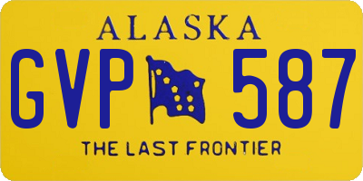 AK license plate GVP587