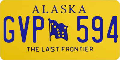 AK license plate GVP594