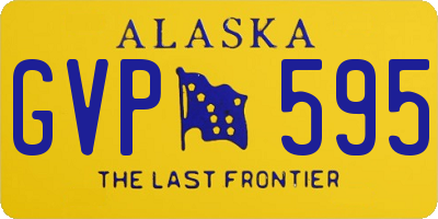 AK license plate GVP595