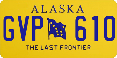 AK license plate GVP610