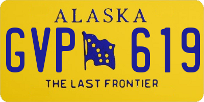 AK license plate GVP619