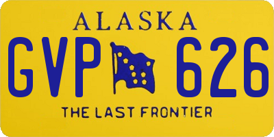 AK license plate GVP626