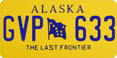 AK license plate GVP633