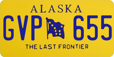 AK license plate GVP655