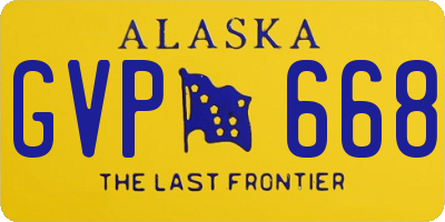 AK license plate GVP668