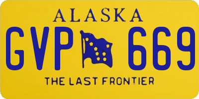 AK license plate GVP669
