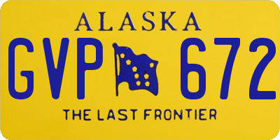 AK license plate GVP672