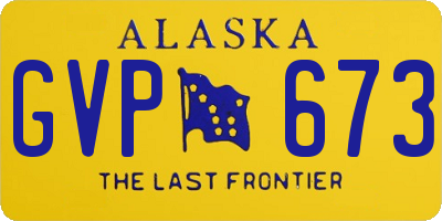 AK license plate GVP673