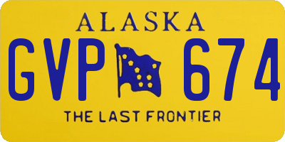 AK license plate GVP674