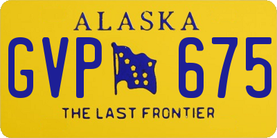 AK license plate GVP675