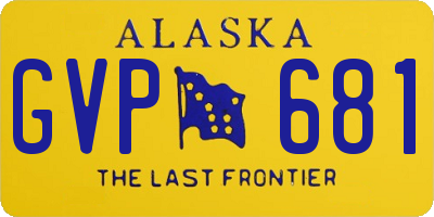 AK license plate GVP681