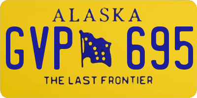 AK license plate GVP695