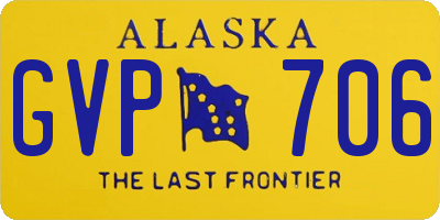 AK license plate GVP706