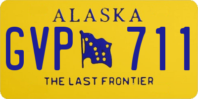 AK license plate GVP711