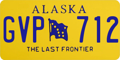 AK license plate GVP712