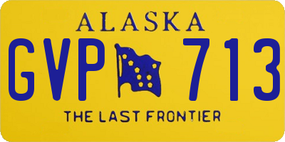 AK license plate GVP713