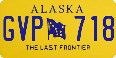 AK license plate GVP718