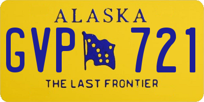 AK license plate GVP721