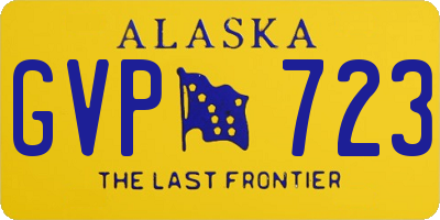 AK license plate GVP723
