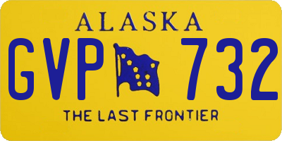 AK license plate GVP732