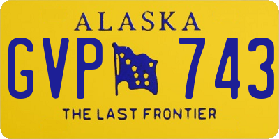 AK license plate GVP743