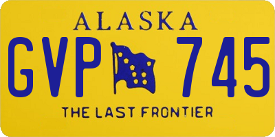 AK license plate GVP745