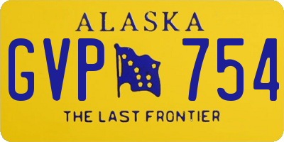 AK license plate GVP754