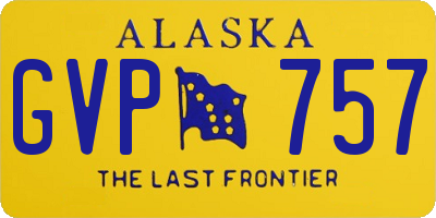 AK license plate GVP757