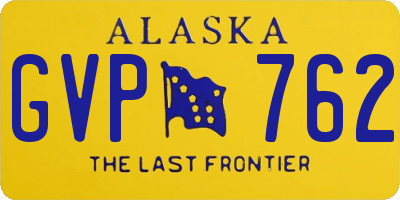 AK license plate GVP762