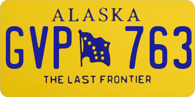 AK license plate GVP763
